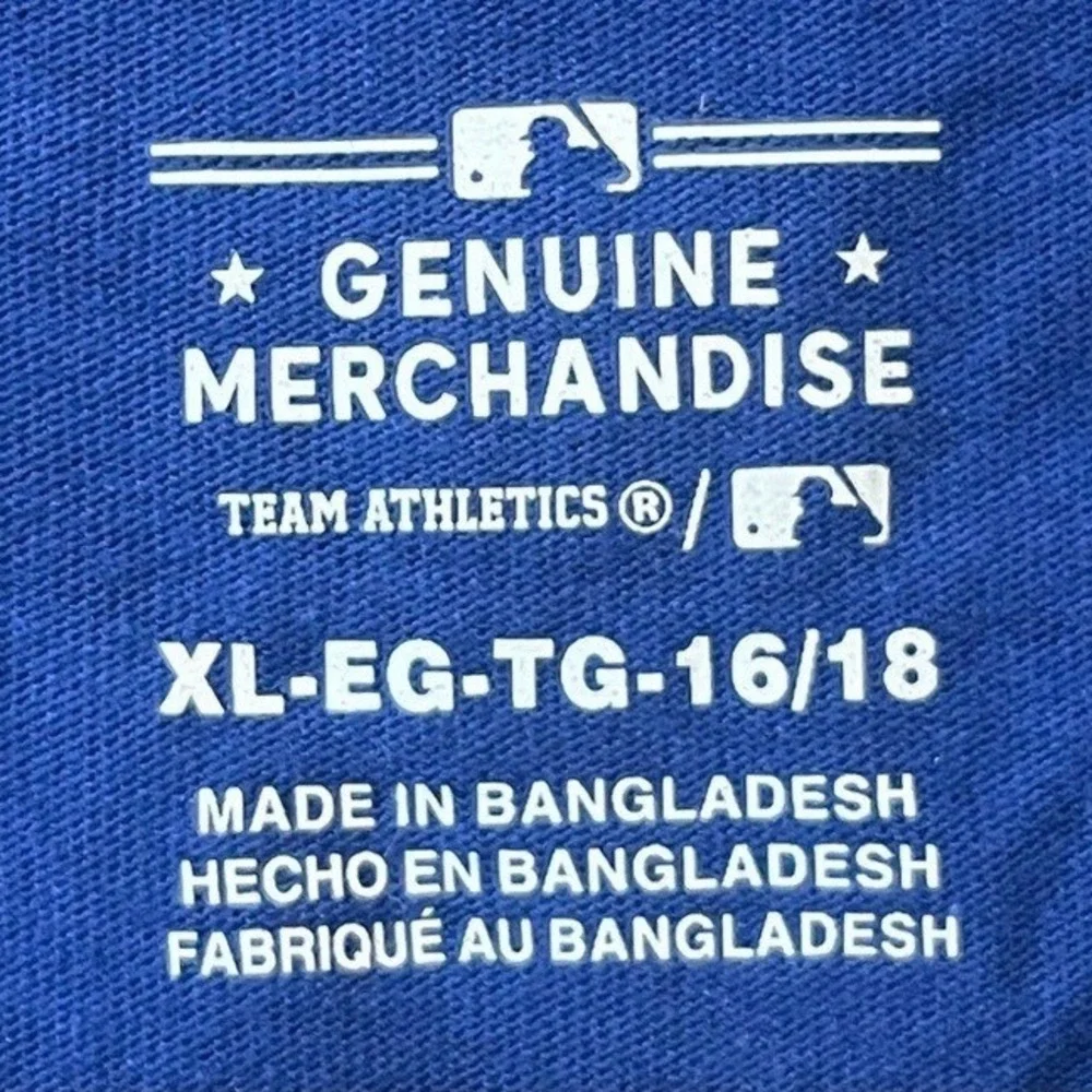 MLB Los Angeles Dodgers Boys XL 16/18 Blue Graphic T-Shirt‎ NWT LA Baseball Tee